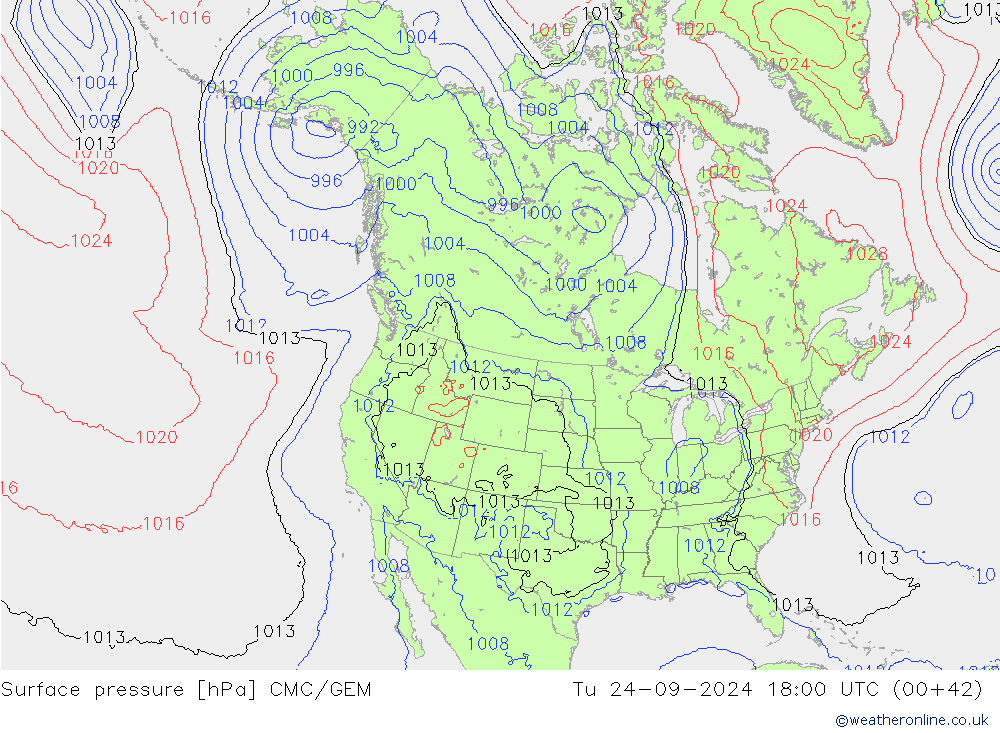 ciśnienie CMC/GEM wto. 24.09.2024 18 UTC