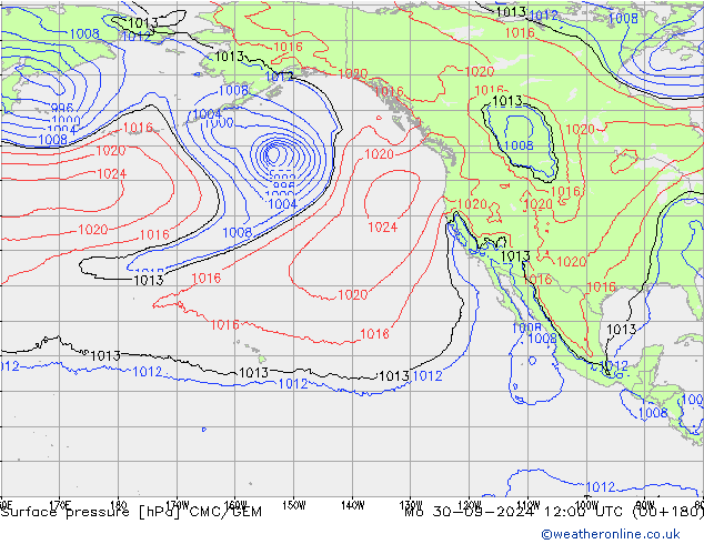 Pressione al suolo CMC/GEM lun 30.09.2024 12 UTC