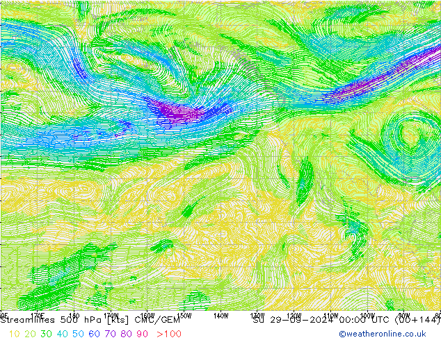  500 hPa CMC/GEM  29.09.2024 00 UTC