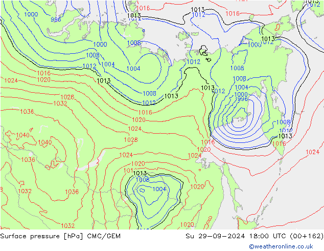 pressão do solo CMC/GEM Dom 29.09.2024 18 UTC