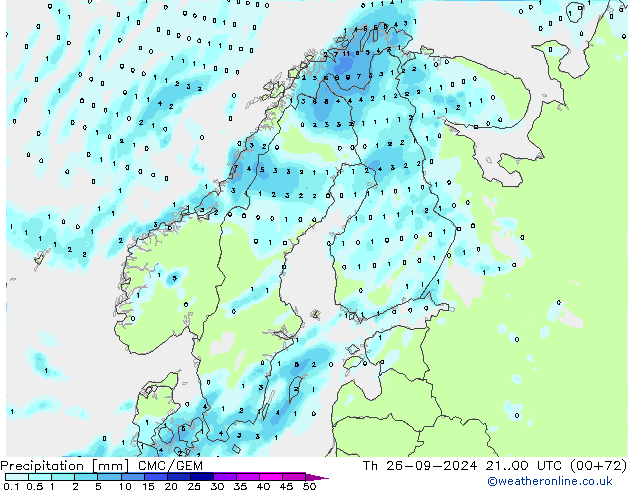 Neerslag CMC/GEM do 26.09.2024 00 UTC