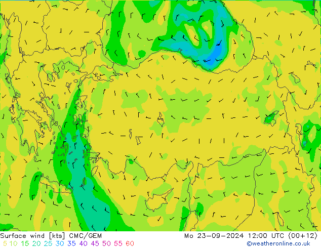  10 m CMC/GEM  23.09.2024 12 UTC