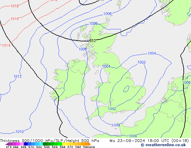 Theta-e 850hPa CMC/GEM Mo 23.09.2024 18 UTC