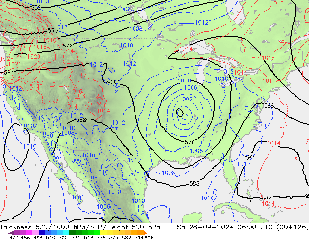 Theta-e 850hPa CMC/GEM Cts 28.09.2024 06 UTC