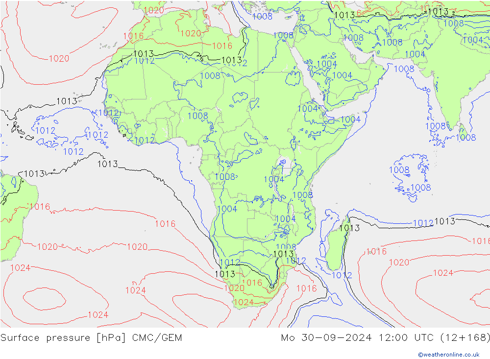 pressão do solo CMC/GEM Seg 30.09.2024 12 UTC