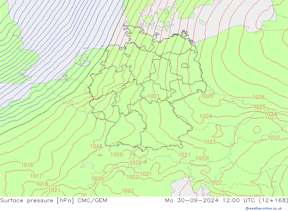 pressão do solo CMC/GEM Seg 30.09.2024 12 UTC