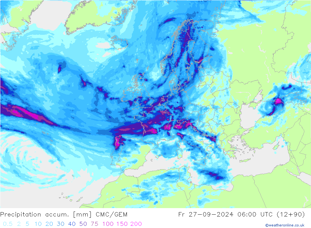 Nied. akkumuliert CMC/GEM Fr 27.09.2024 06 UTC