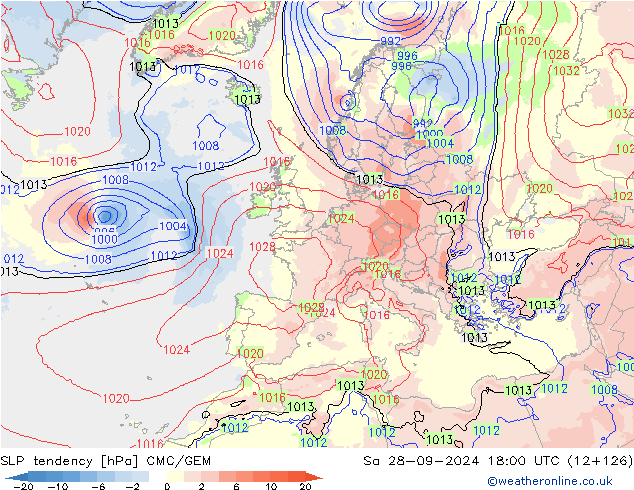 Druktendens (+/-) CMC/GEM za 28.09.2024 18 UTC