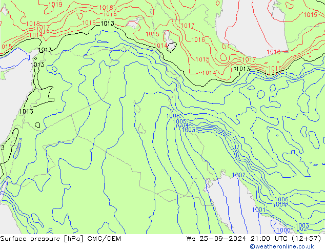 Bodendruck CMC/GEM Mi 25.09.2024 21 UTC