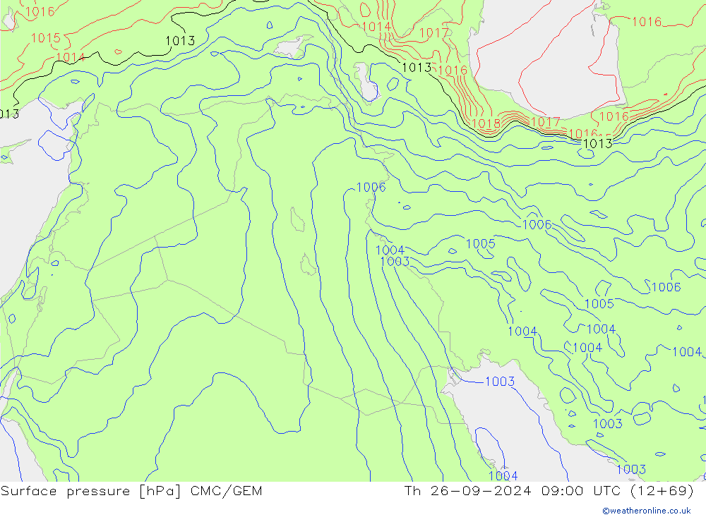 Pressione al suolo CMC/GEM gio 26.09.2024 09 UTC