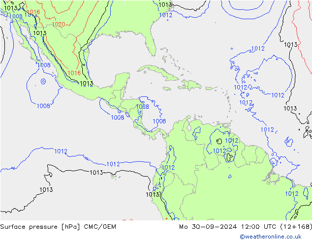 pressão do solo CMC/GEM Seg 30.09.2024 12 UTC