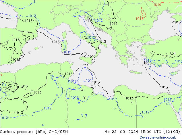 pressão do solo CMC/GEM Seg 23.09.2024 15 UTC