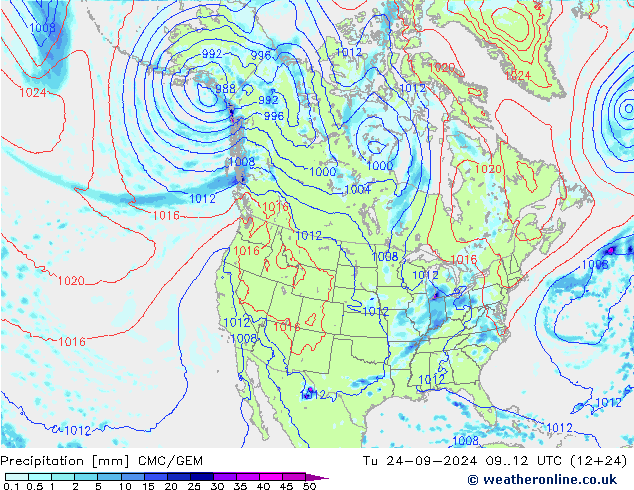 Precipitazione CMC/GEM mar 24.09.2024 12 UTC