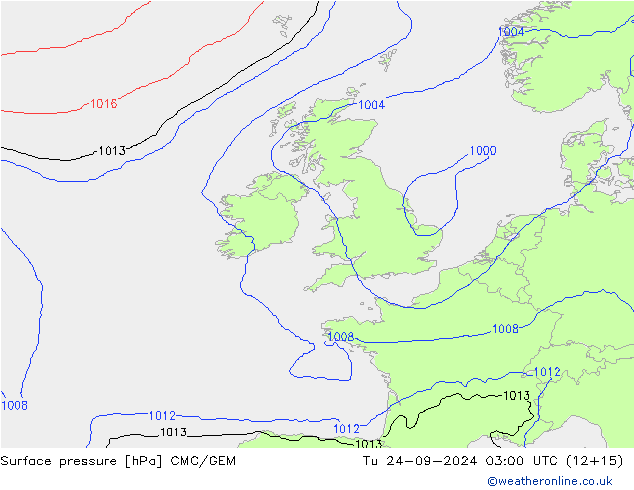 pression de l'air CMC/GEM mar 24.09.2024 03 UTC