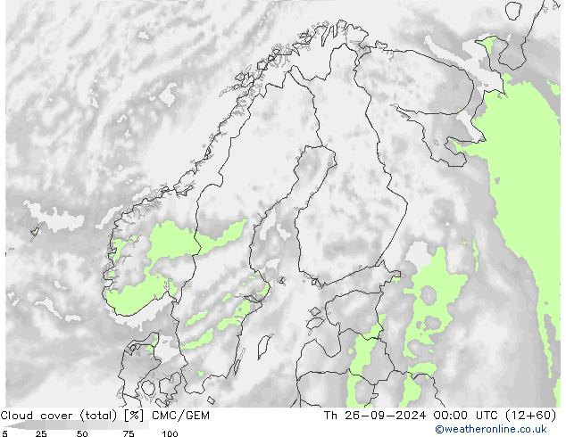 облака (сумма) CMC/GEM чт 26.09.2024 00 UTC