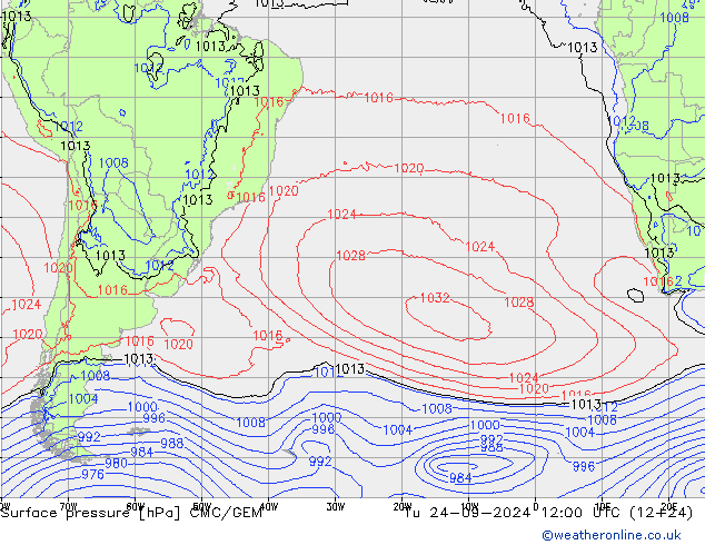 Bodendruck CMC/GEM Di 24.09.2024 12 UTC