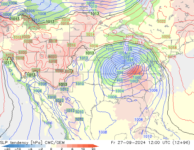 Tendenza di Pressione CMC/GEM ven 27.09.2024 12 UTC