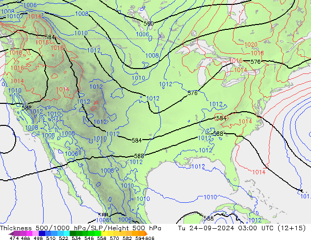 Theta-e 850hPa CMC/GEM Út 24.09.2024 03 UTC