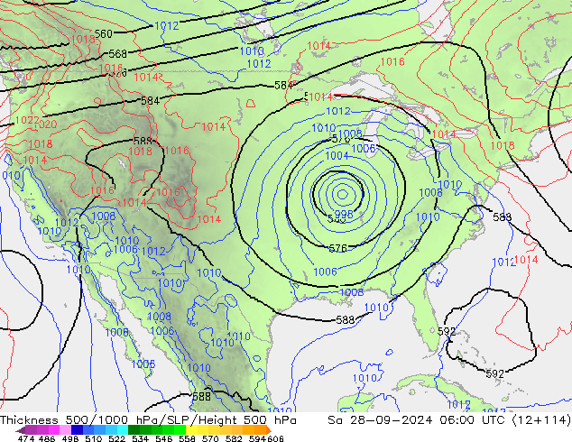 Theta-e 850hPa CMC/GEM sam 28.09.2024 06 UTC