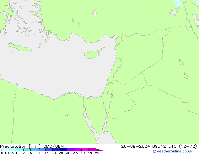 Precipitation CMC/GEM Th 26.09.2024 12 UTC