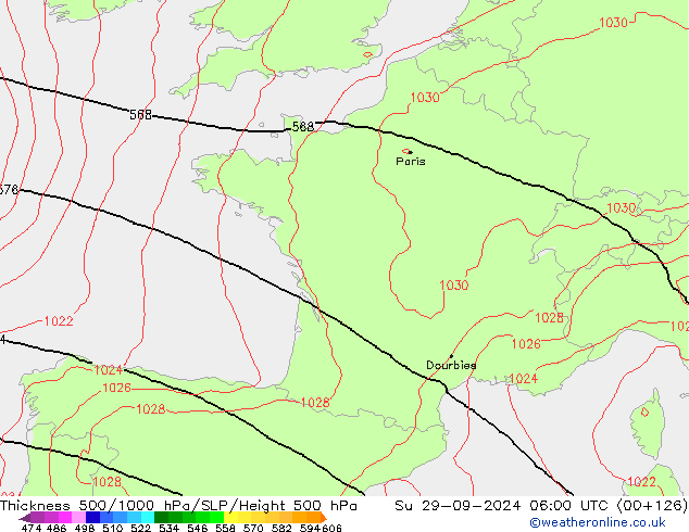 Theta-e 850hPa CMC/GEM dom 29.09.2024 06 UTC