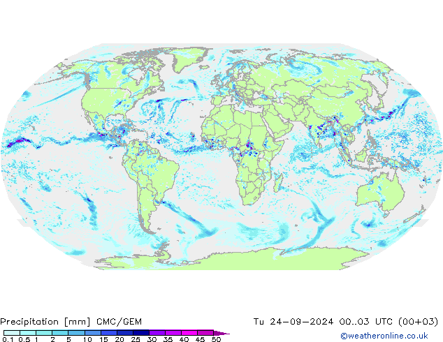 Precipitation CMC/GEM Tu 24.09.2024 03 UTC