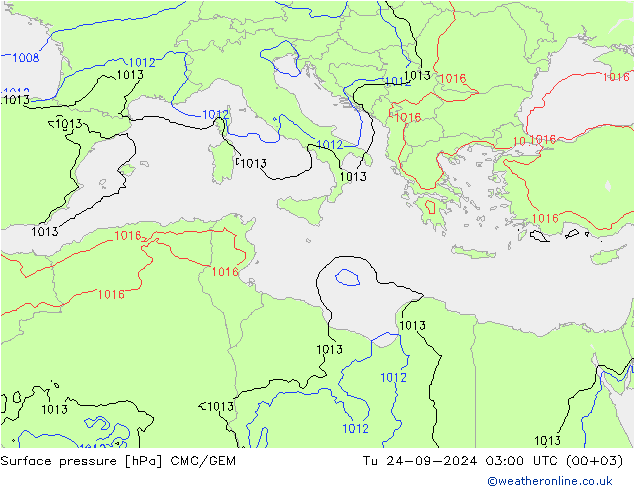 Pressione al suolo CMC/GEM mar 24.09.2024 03 UTC