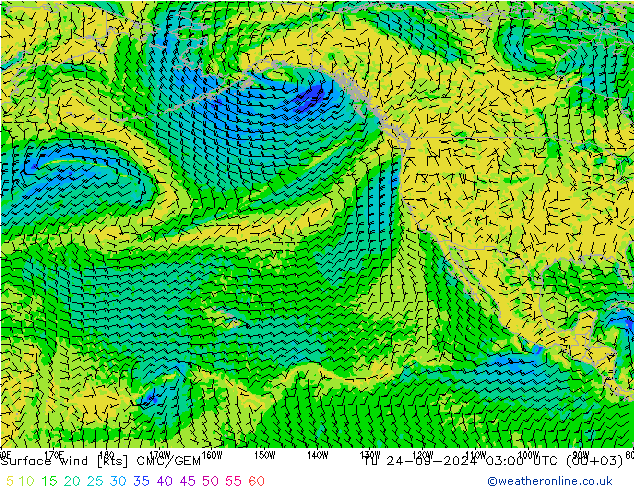 Surface wind CMC/GEM Tu 24.09.2024 03 UTC