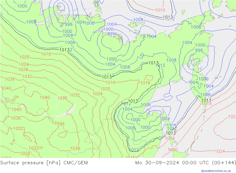 Bodendruck CMC/GEM Mo 30.09.2024 00 UTC