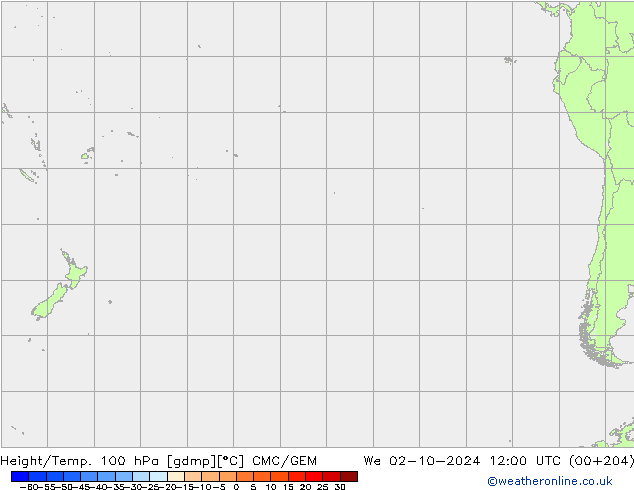 Height/Temp. 100 hPa CMC/GEM St 02.10.2024 12 UTC