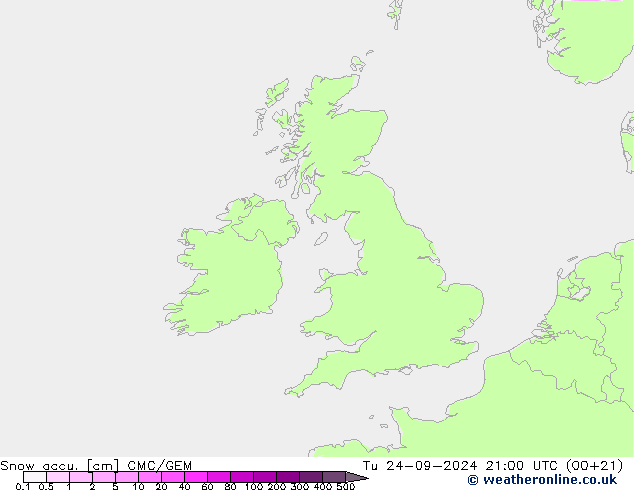 Snow accu. CMC/GEM mar 24.09.2024 21 UTC