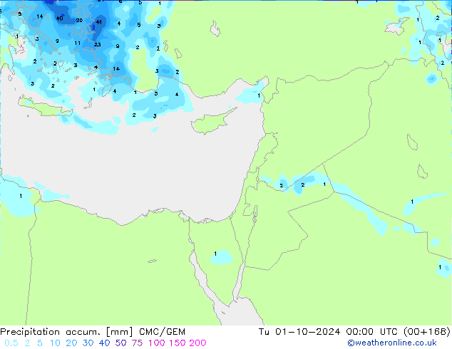 Precipitación acum. CMC/GEM mar 01.10.2024 00 UTC