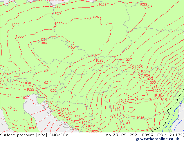 Yer basıncı CMC/GEM Pzt 30.09.2024 00 UTC