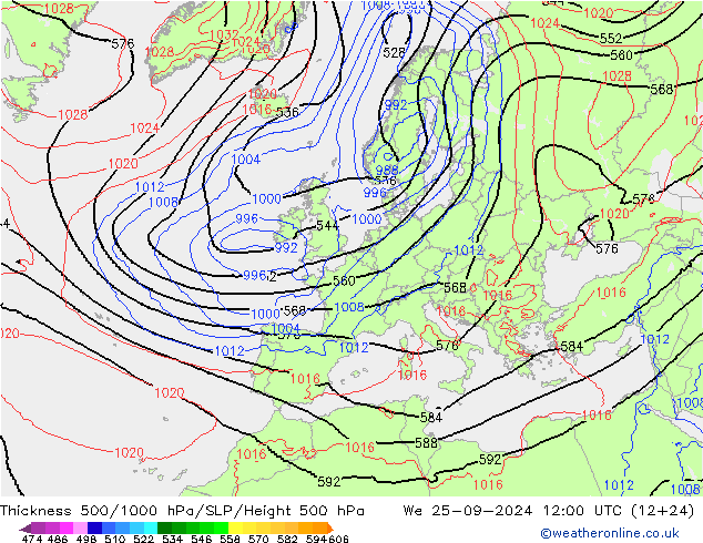 Theta-e 850hPa CMC/GEM Çar 25.09.2024 12 UTC