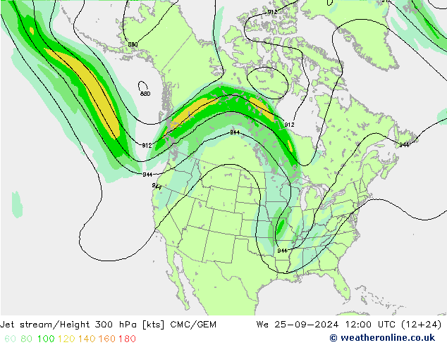 Straalstroom CMC/GEM wo 25.09.2024 12 UTC