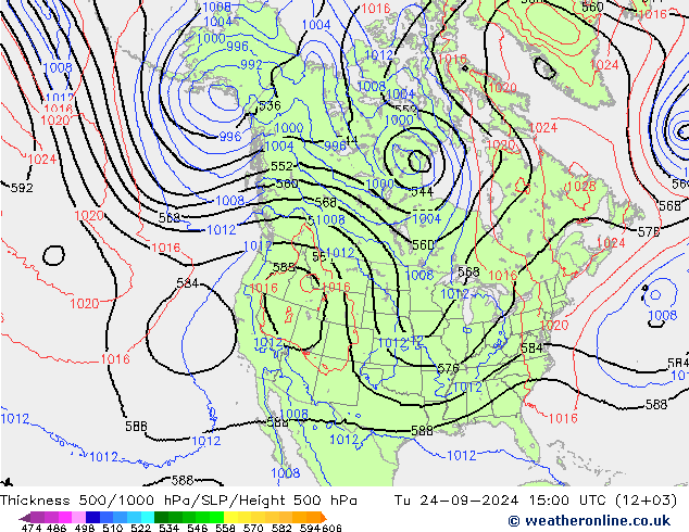 Theta-e 850hPa CMC/GEM Tu 24.09.2024 15 UTC