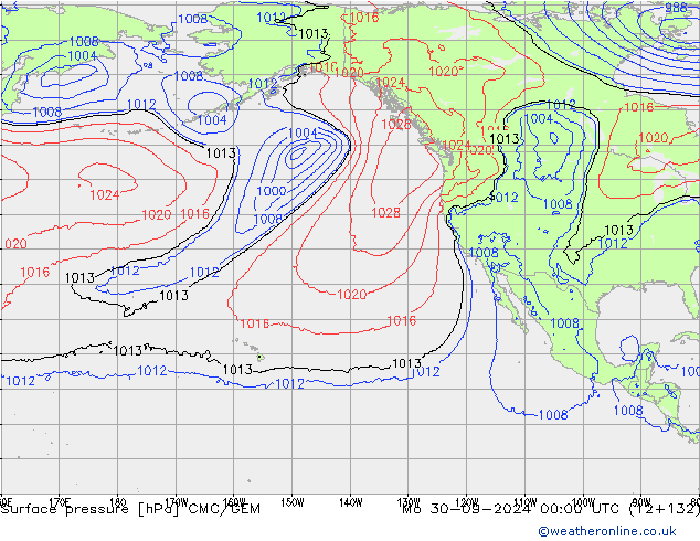 ciśnienie CMC/GEM pon. 30.09.2024 00 UTC