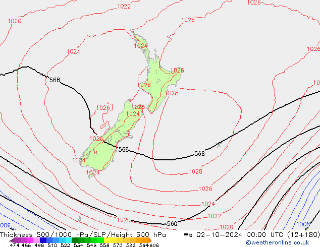 Theta-e 850hPa CMC/GEM We 02.10.2024 00 UTC