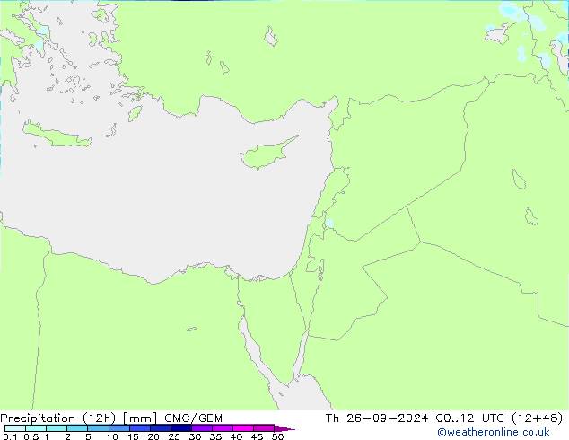 opad (12h) CMC/GEM czw. 26.09.2024 12 UTC