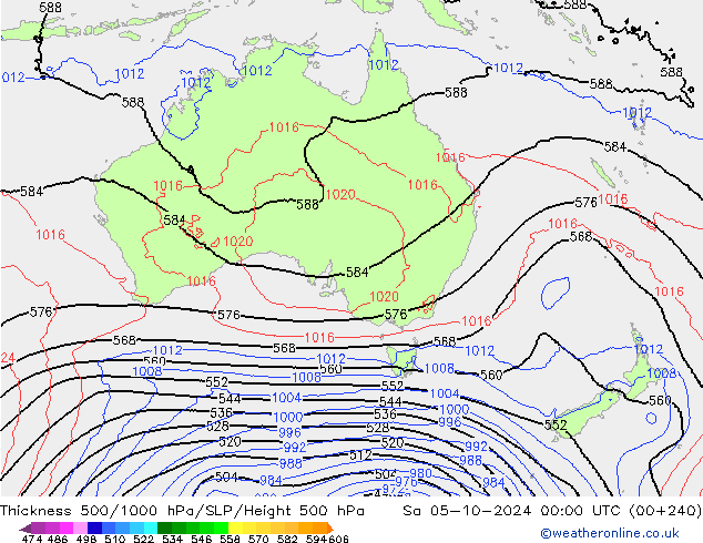 Theta-e 850hPa CMC/GEM sam 05.10.2024 00 UTC