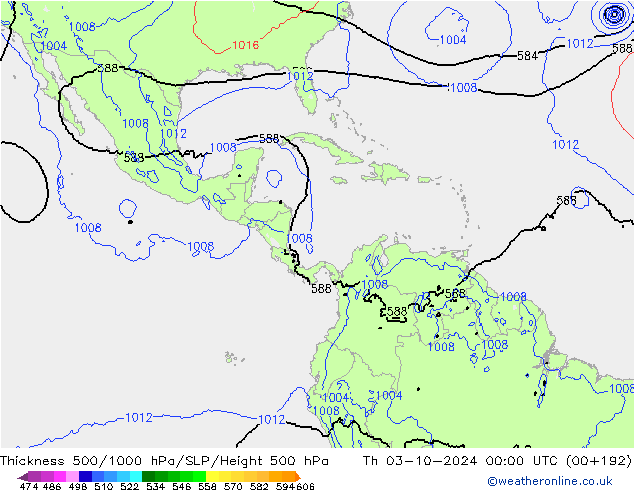 Theta-e 850hPa CMC/GEM gio 03.10.2024 00 UTC