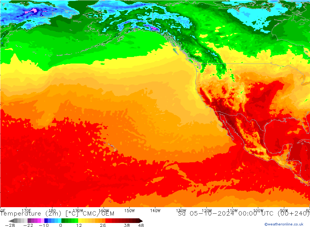 Temperature (2m) CMC/GEM Sa 05.10.2024 00 UTC