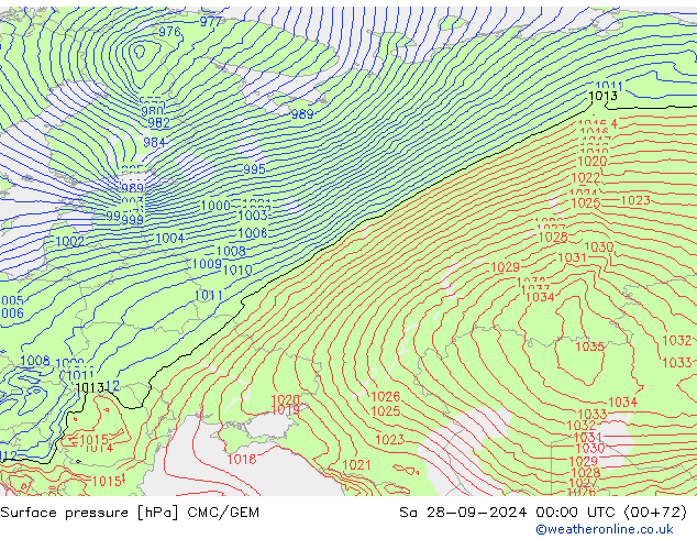 pressão do solo CMC/GEM Sáb 28.09.2024 00 UTC