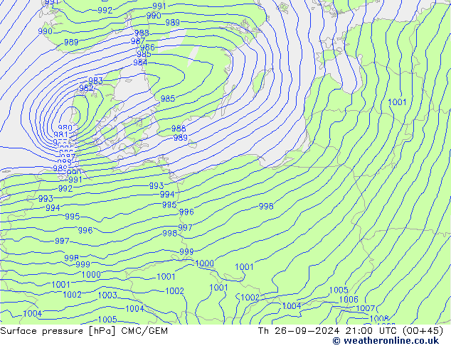 ciśnienie CMC/GEM czw. 26.09.2024 21 UTC