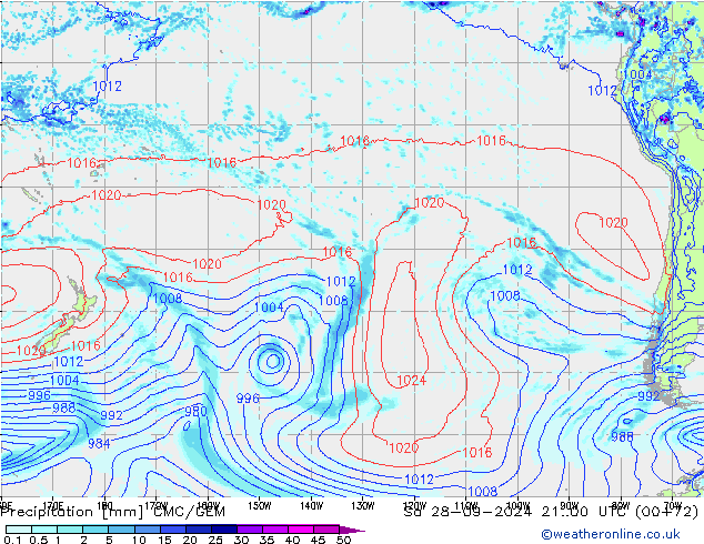 Precipitación CMC/GEM sáb 28.09.2024 00 UTC