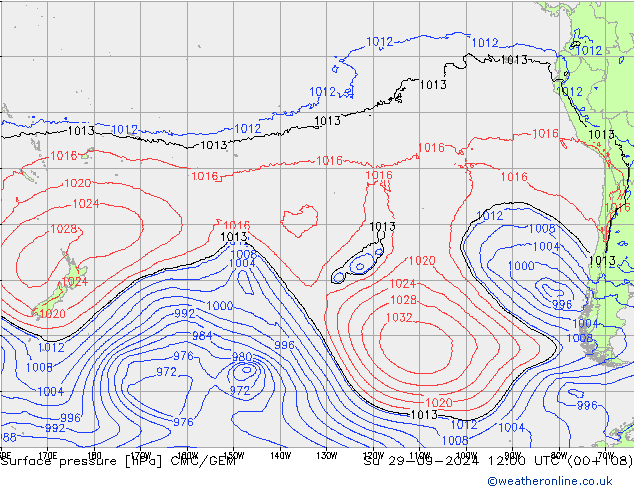 Presión superficial CMC/GEM dom 29.09.2024 12 UTC