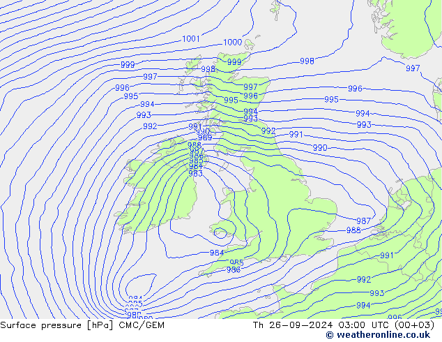 ciśnienie CMC/GEM czw. 26.09.2024 03 UTC