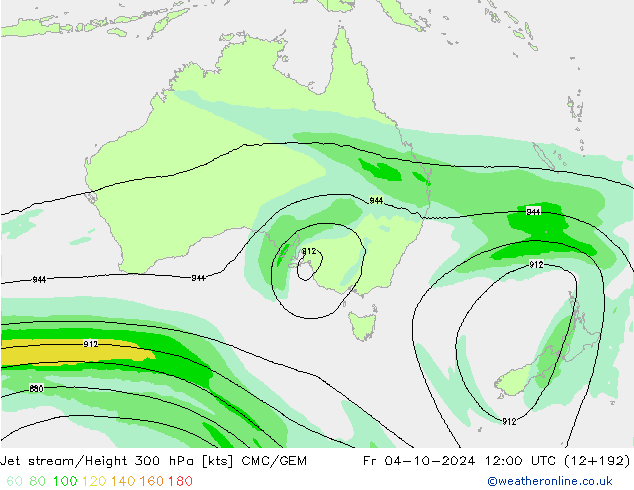 Courant-jet CMC/GEM ven 04.10.2024 12 UTC