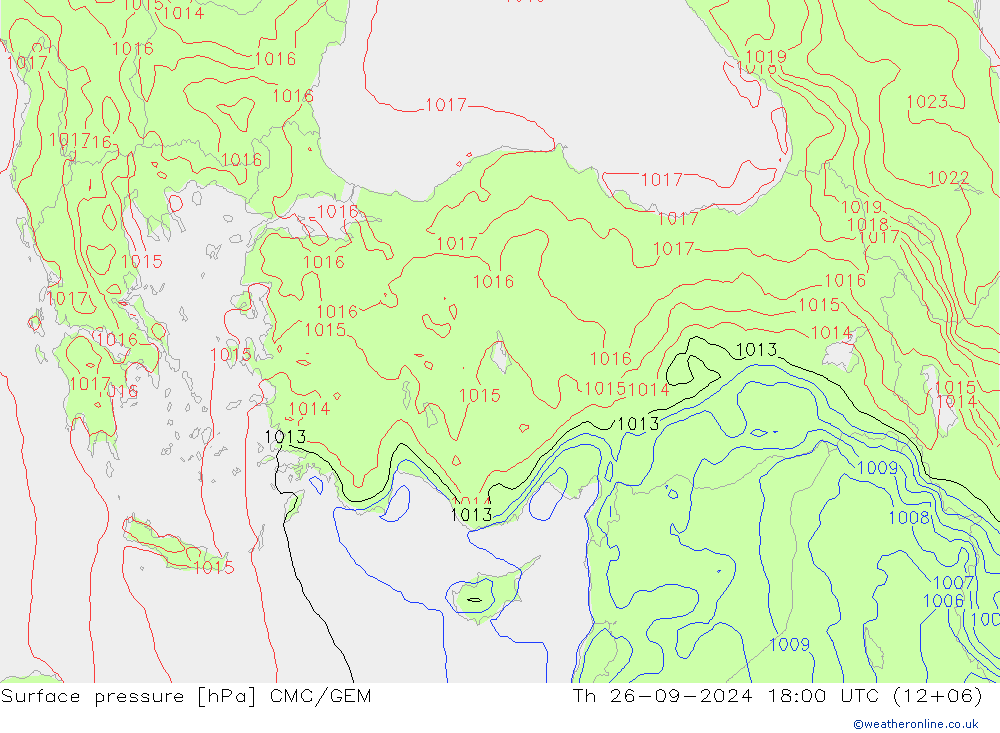 Bodendruck CMC/GEM Do 26.09.2024 18 UTC