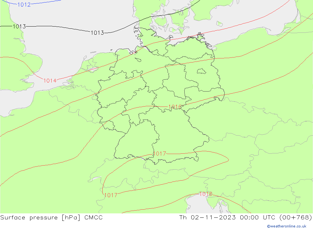 Bodendruck CMCC Do 02.11.2023 00 UTC